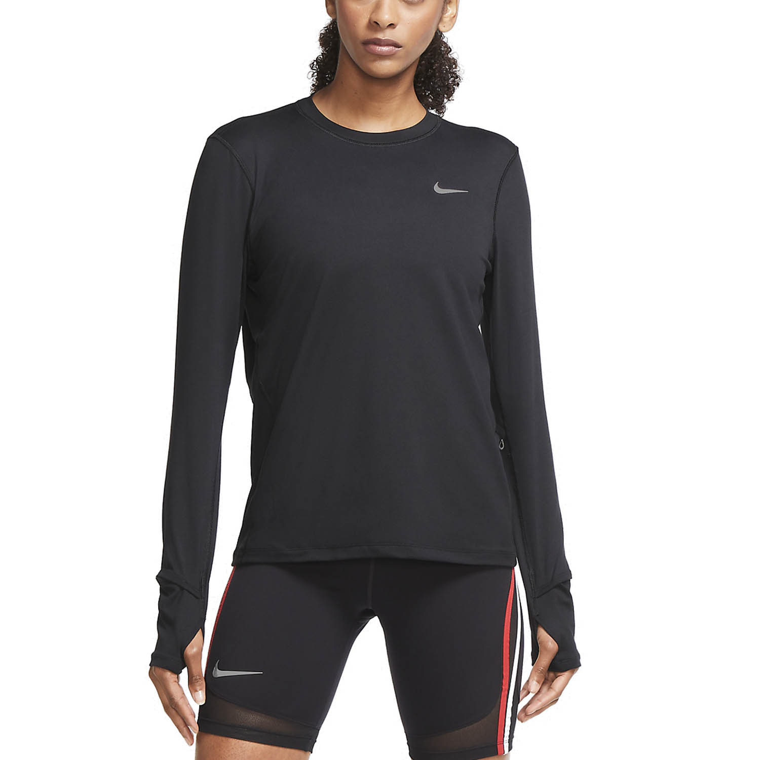 Nike Element Crew Maglia Black/Reflective Silver