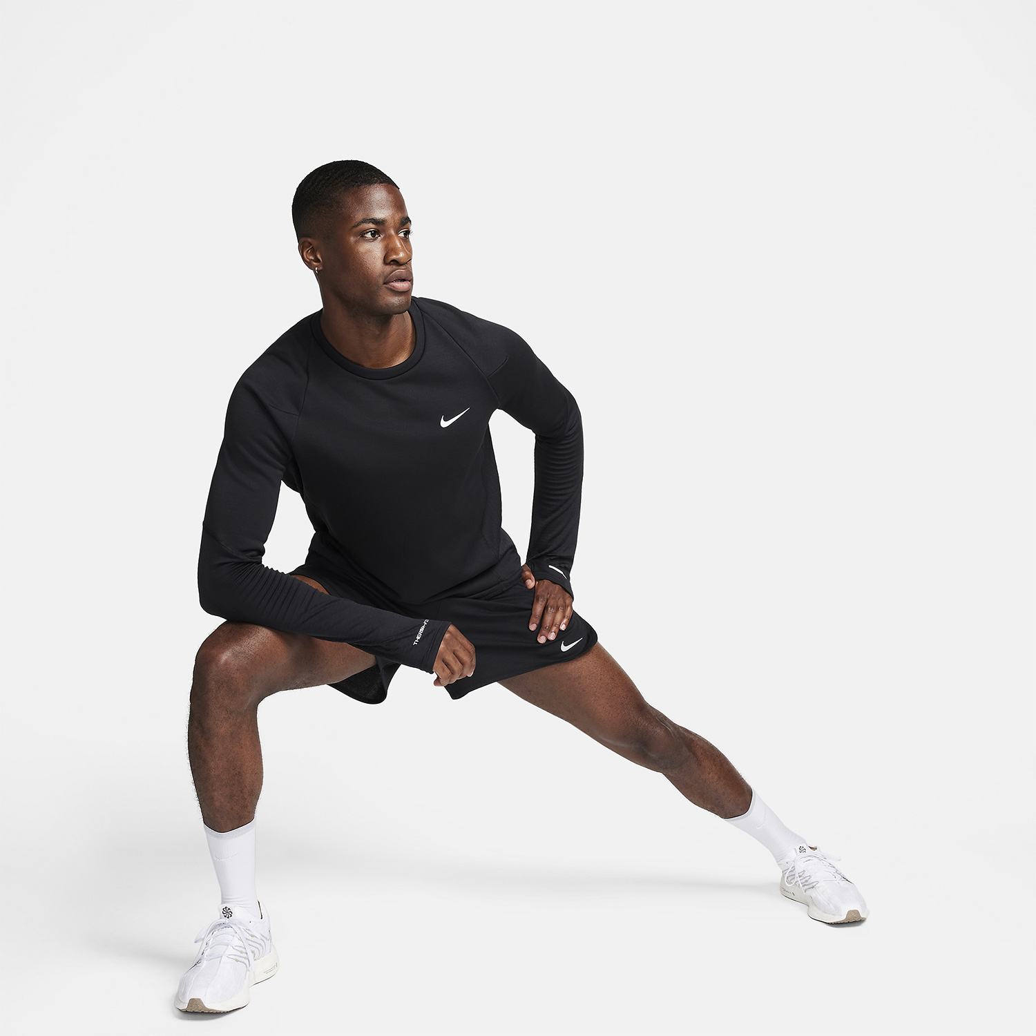 Nike Therma-FIT Crew Maglia Black/Reflective Silver