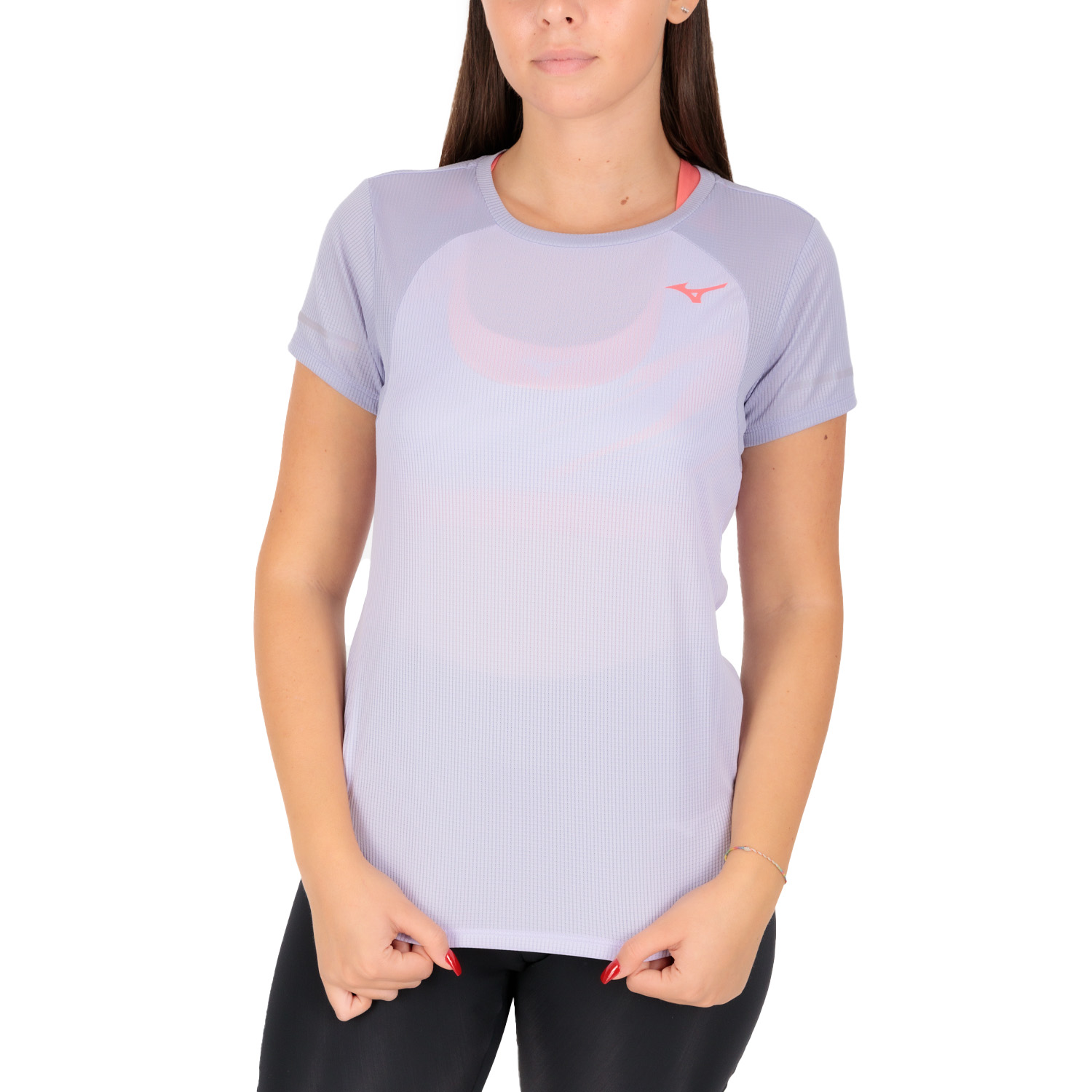 Mizuno Dryaeroflow Logo Maglietta Pastel Lilac
