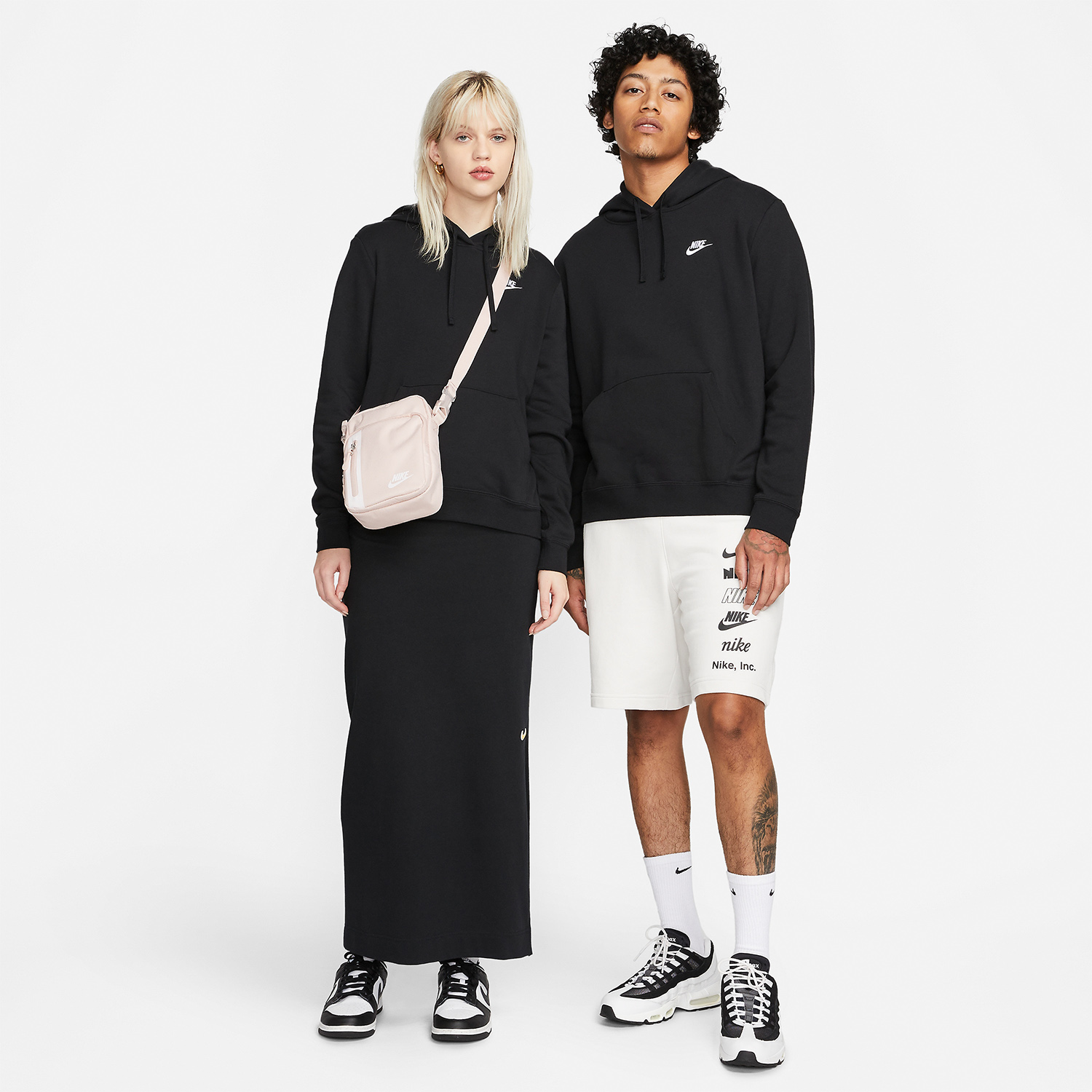 Nike Club Felpa Black/White