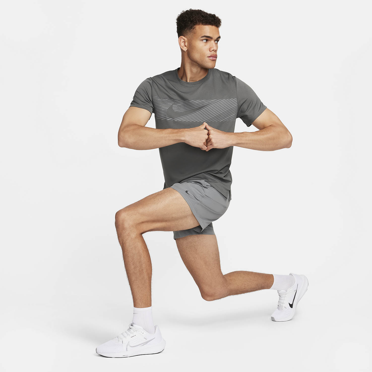 Nike Miler Flash Maglietta Iron Grey/Reflective Silver