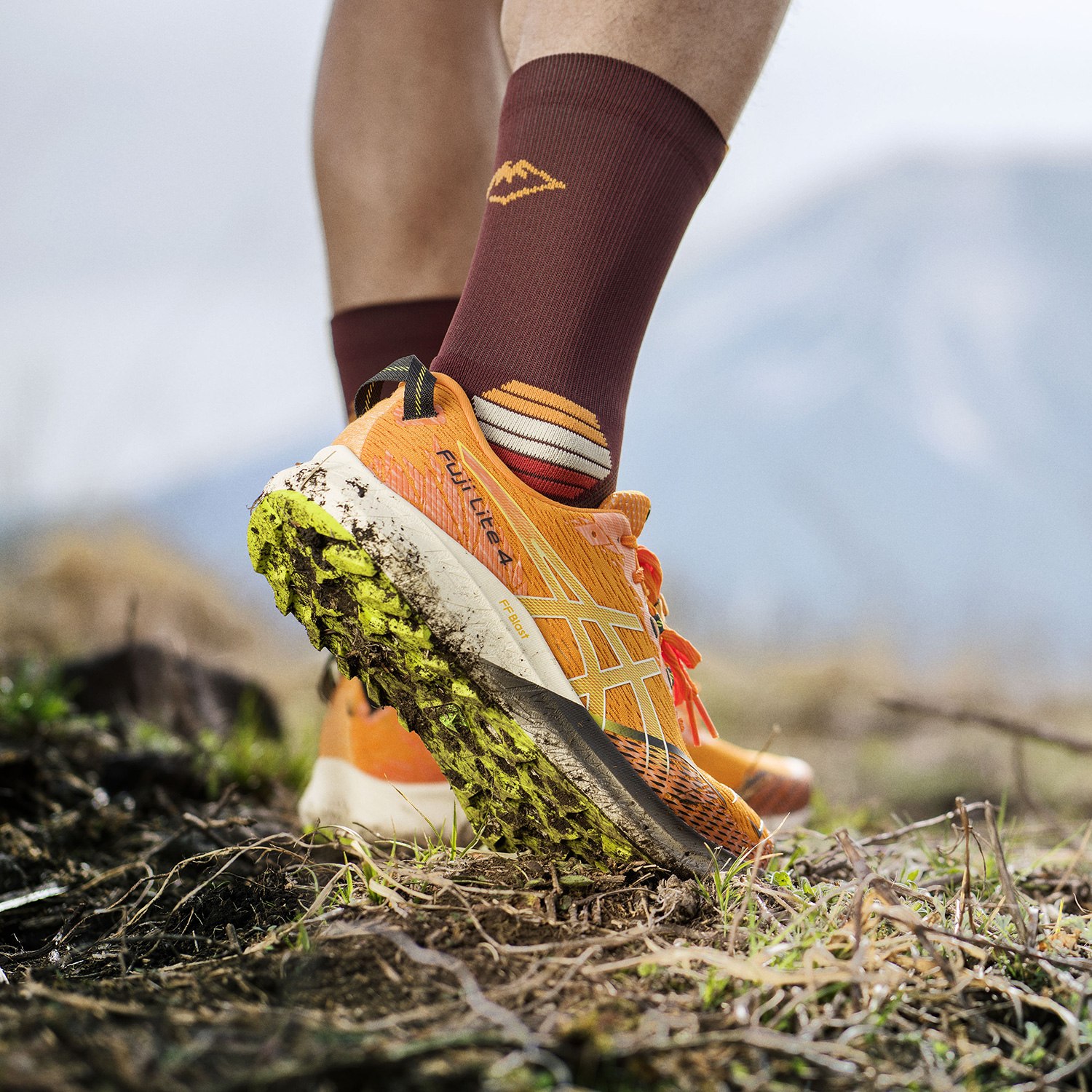 Asics Fuji Lite 4 Bright Orange/Neon Lime
