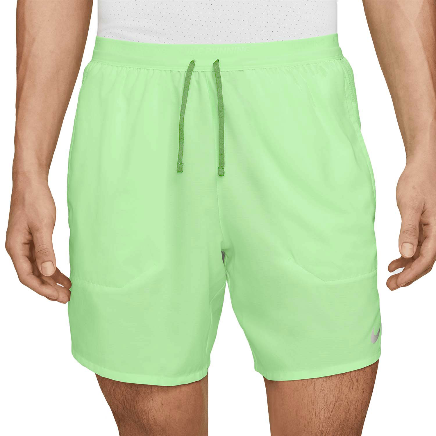 Nike Dri-FIT Stride 2 in 1 7in Pantaloncini Vapor Green/Reflective Silver