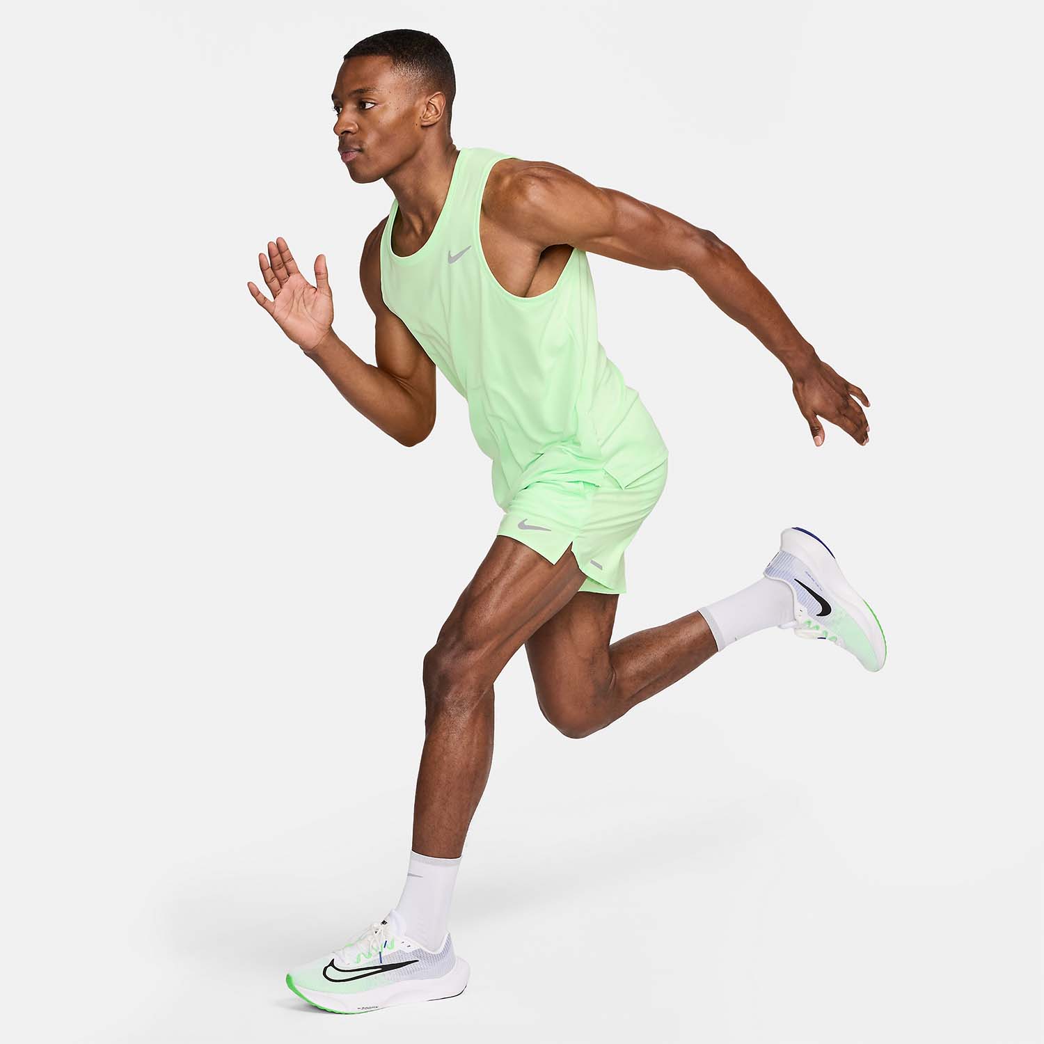 Nike Dri-FIT Stride 5in Pantaloncini Vapor Green/Reflective Silver