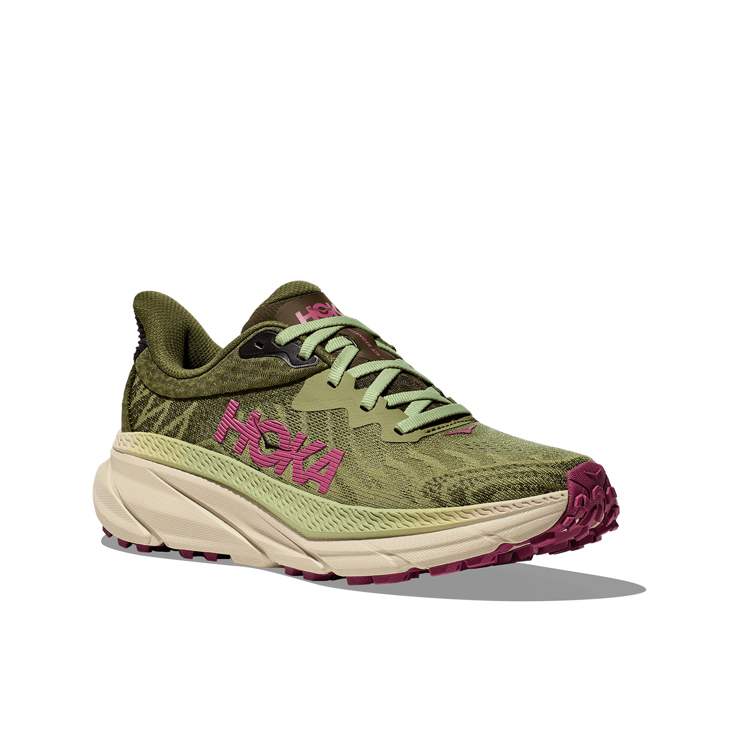 Hoka Challenger 7 Wide Forest Floor/Beet Root