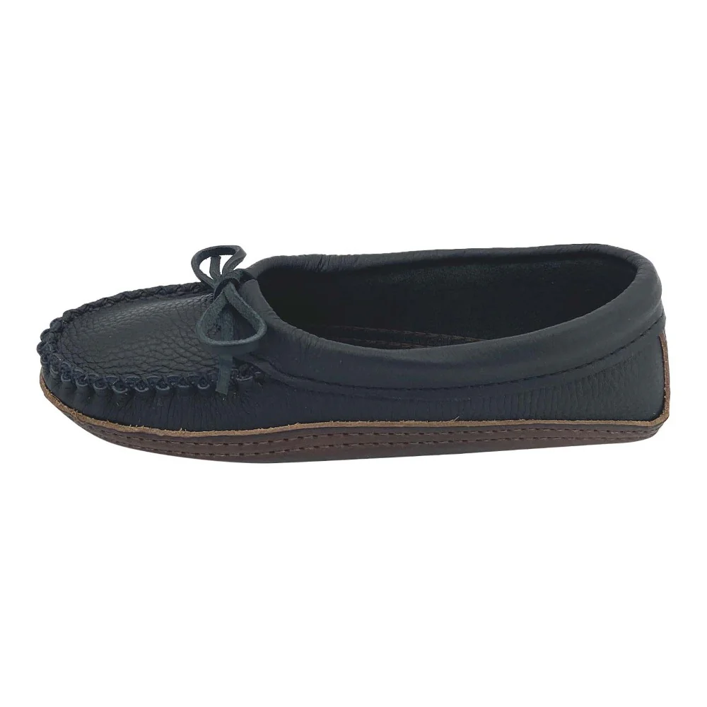 Women's Earthing Ballet Flat Moccasins Moose Hide