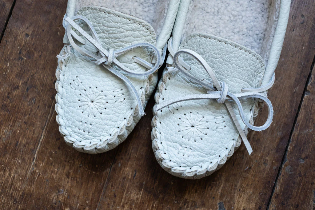 Women's Berber Lined Leather Moccasins (Final Clearance - Size 9 & 10 ONLY)