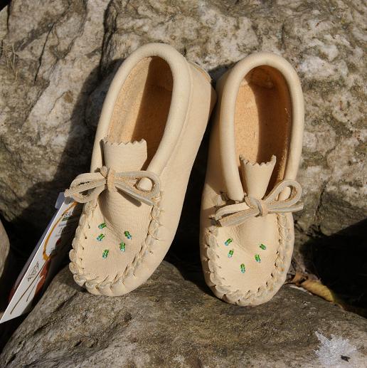 Baby Beaded Leather Moccasins
