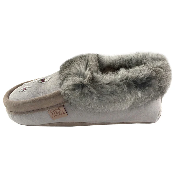Women's Sheepskin Rabbit Fur Moccasins