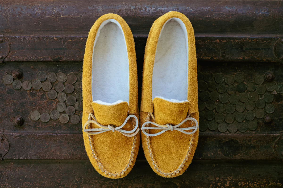 Men's Fleece Lined Suede Moccasins