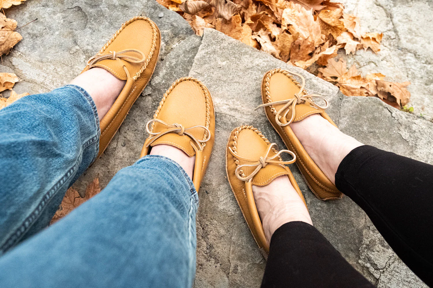 Women's Leather Earthing Moccasins