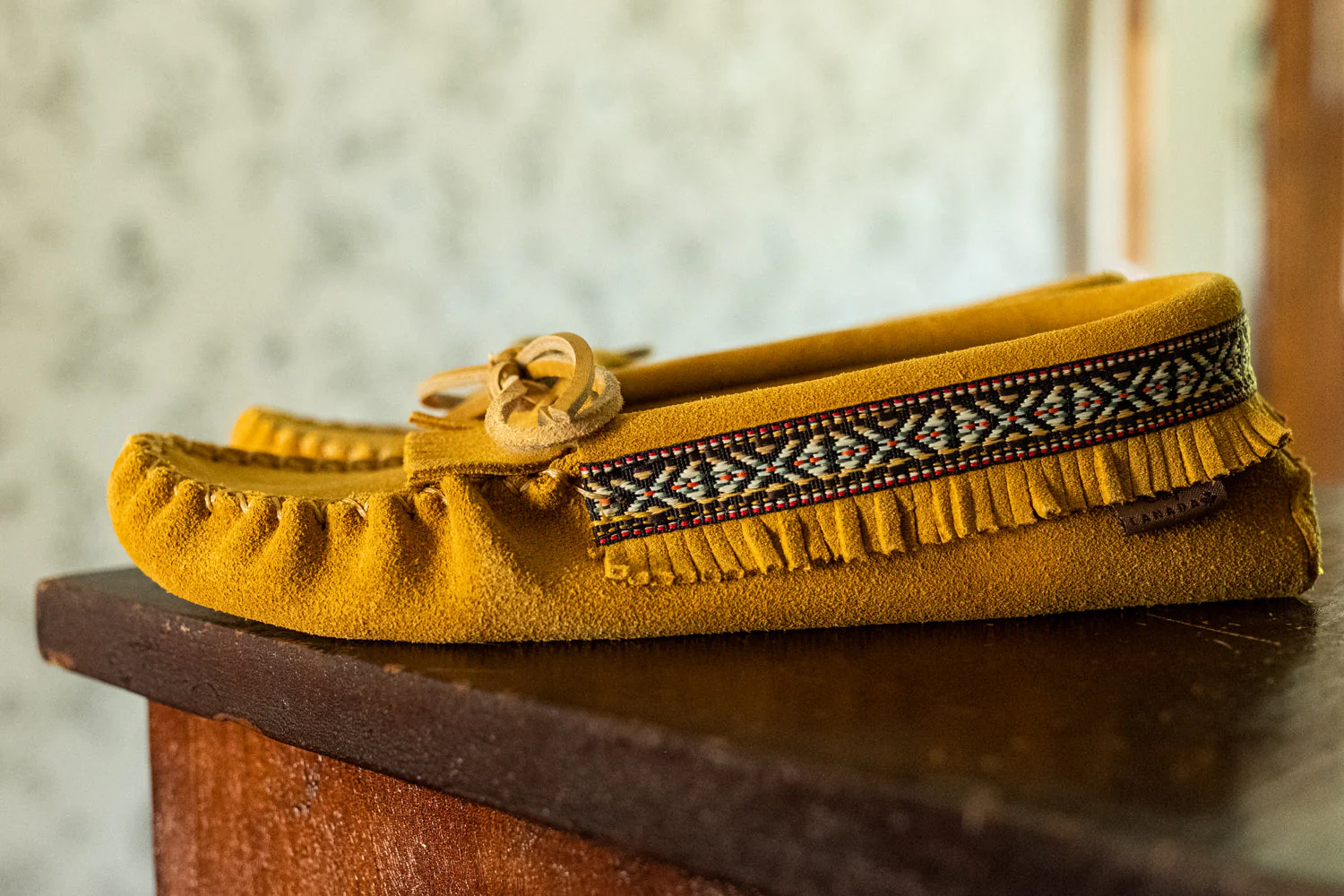 Women's Soft Sole Suede Fringed Moccasins