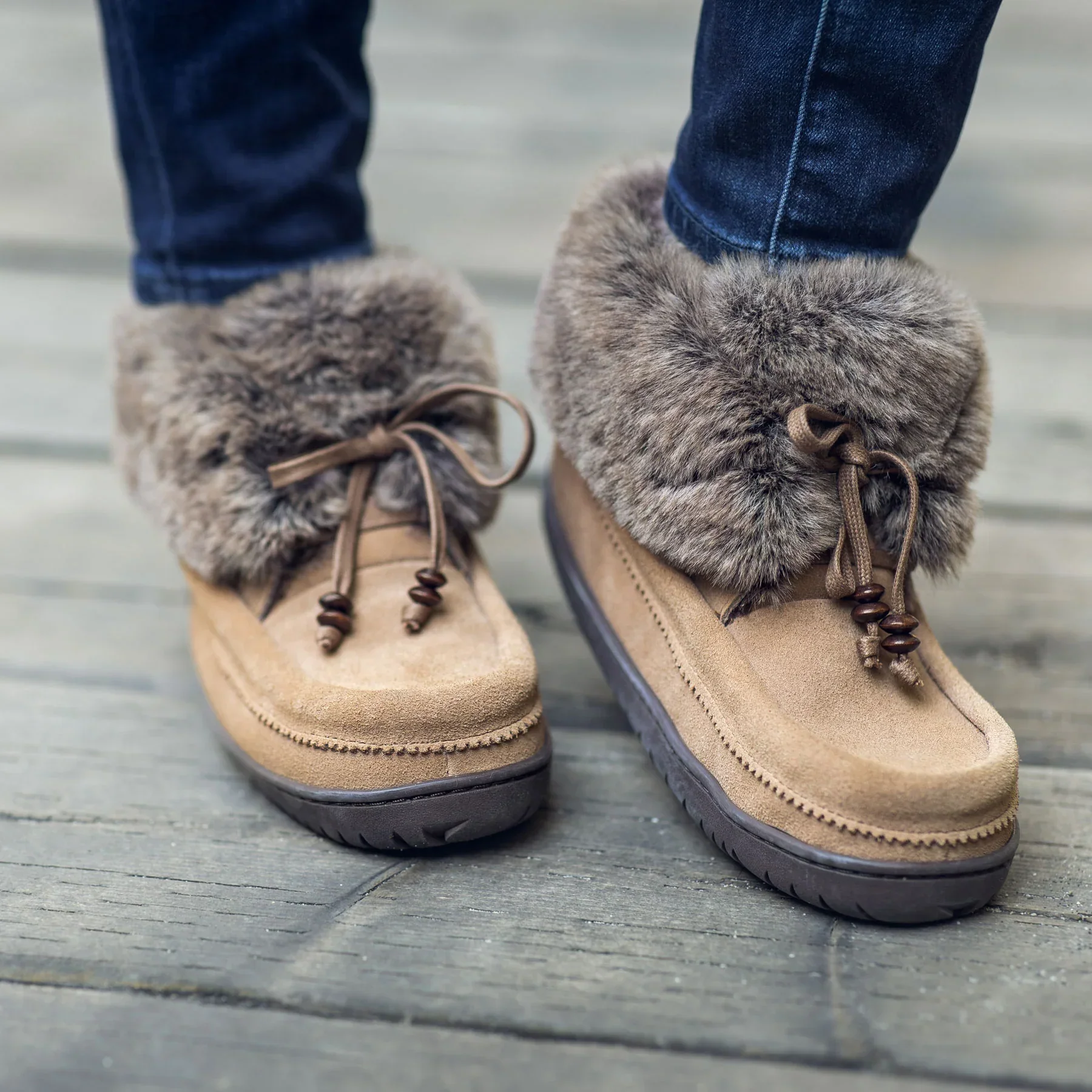 Faux Fur CLEARANCE Micro Ankle Mukluk for Women