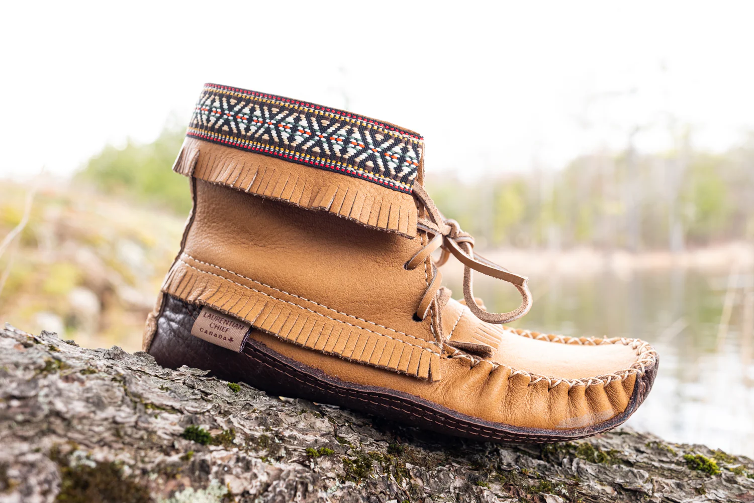 Women's Earthing Moccasin Boots Moose Hide Leather