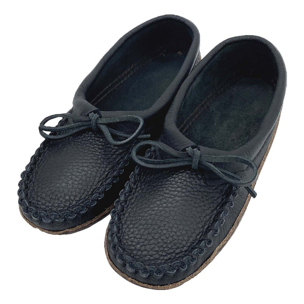 Women's Earthing Ballet Flat Moccasins Moose Hide