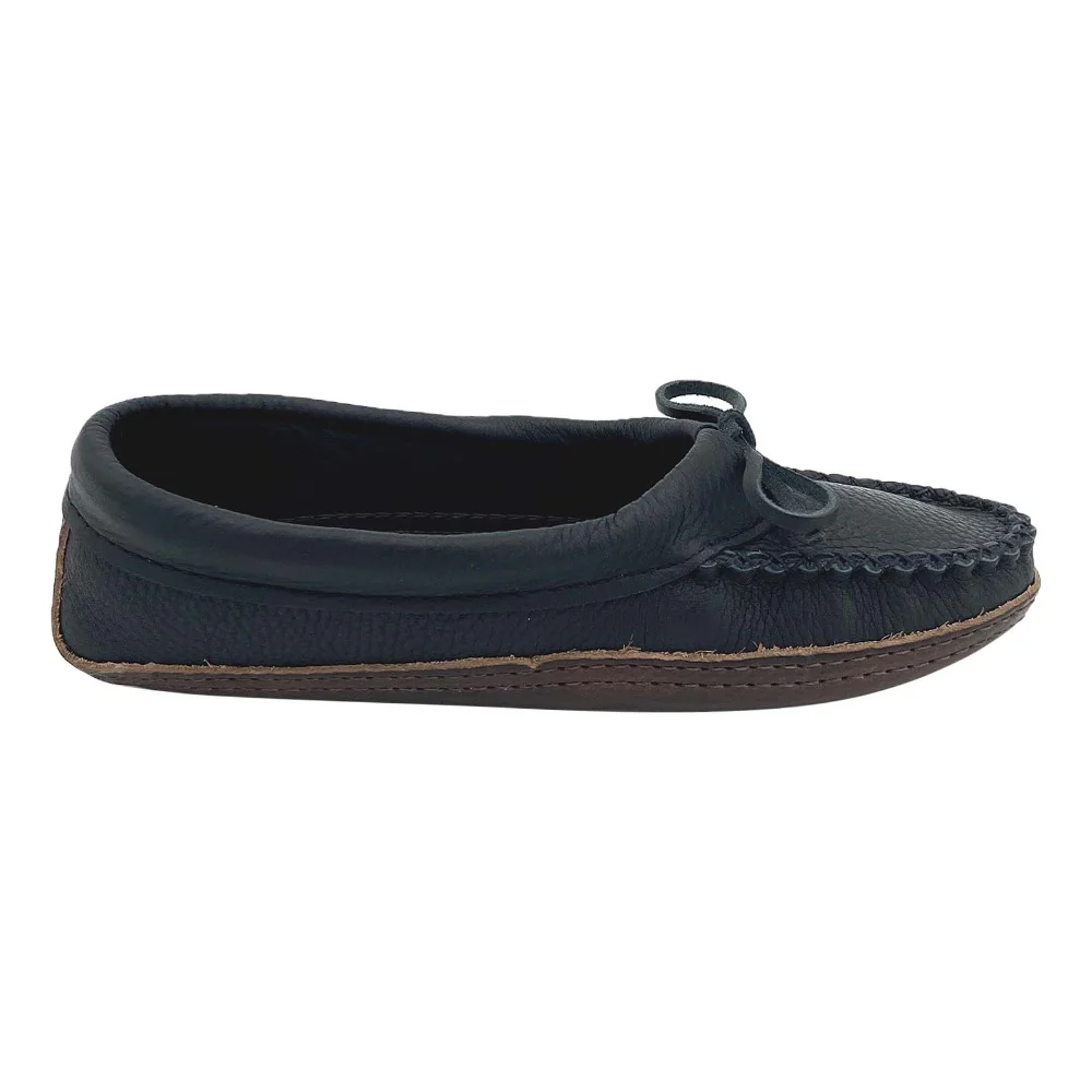 Women's Earthing Ballet Flat Moccasins Moose Hide