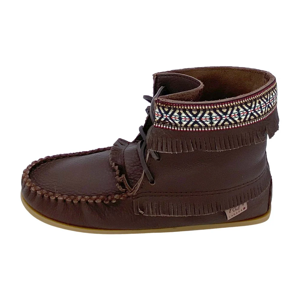 Men's Moose Hide Leather Moccasin Boots