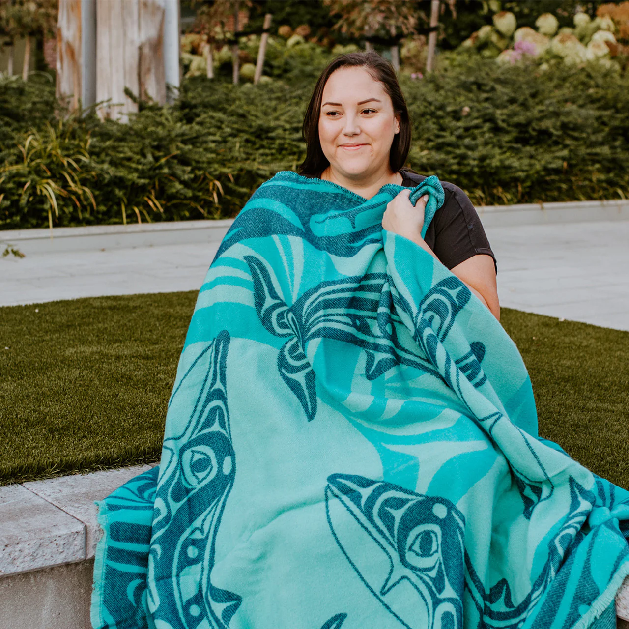 Indigenous Art Woven Blanket