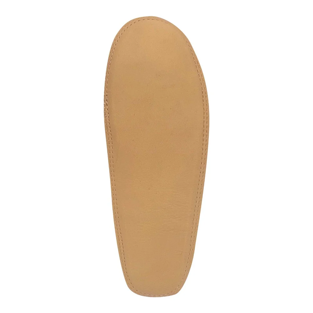 Men's Earthing Moose Hide Leather Fringed Moccasins