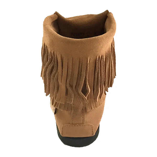 Women's Fringed Inca Suede Moccasin Boots