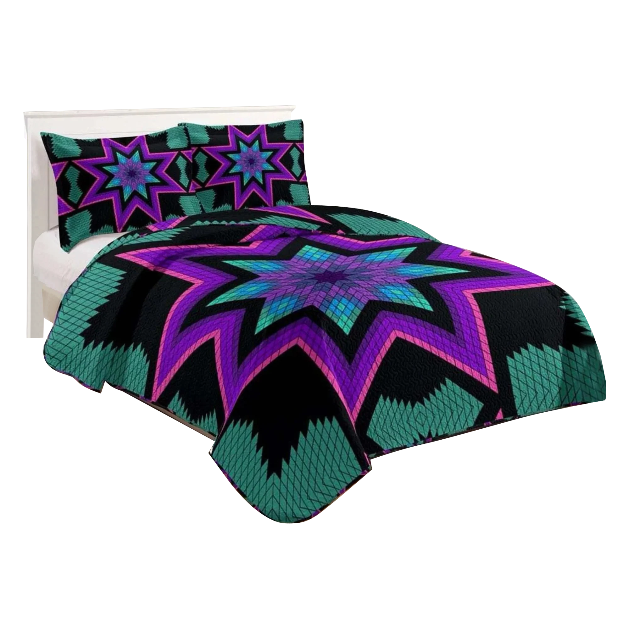 Indigenous Art Quilt Bedding Set (Queen)