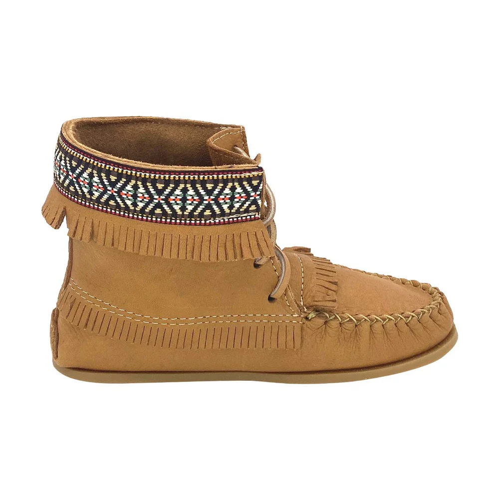 Women's Moose Hide Leather Moccasin Boots (Final Clearance - Size 4 & 5 ONLY)