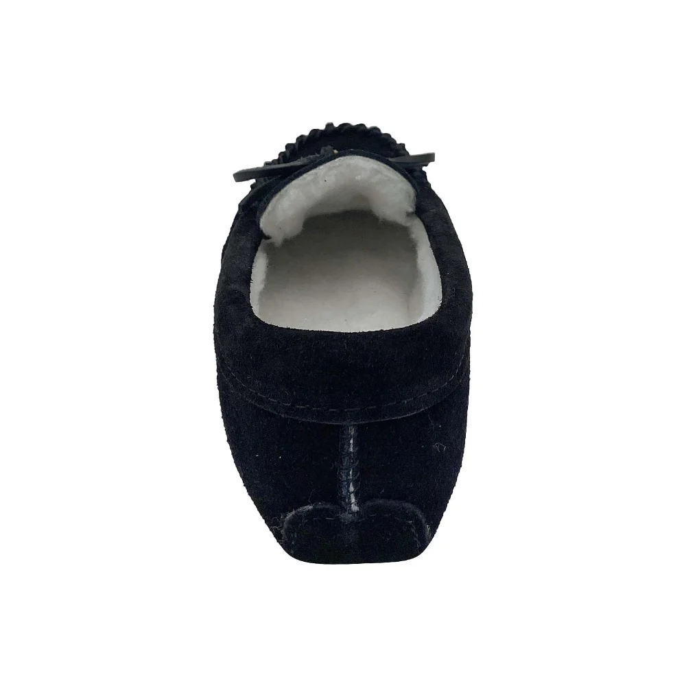 Women's Fleece Lined Beaded Suede Moccasins