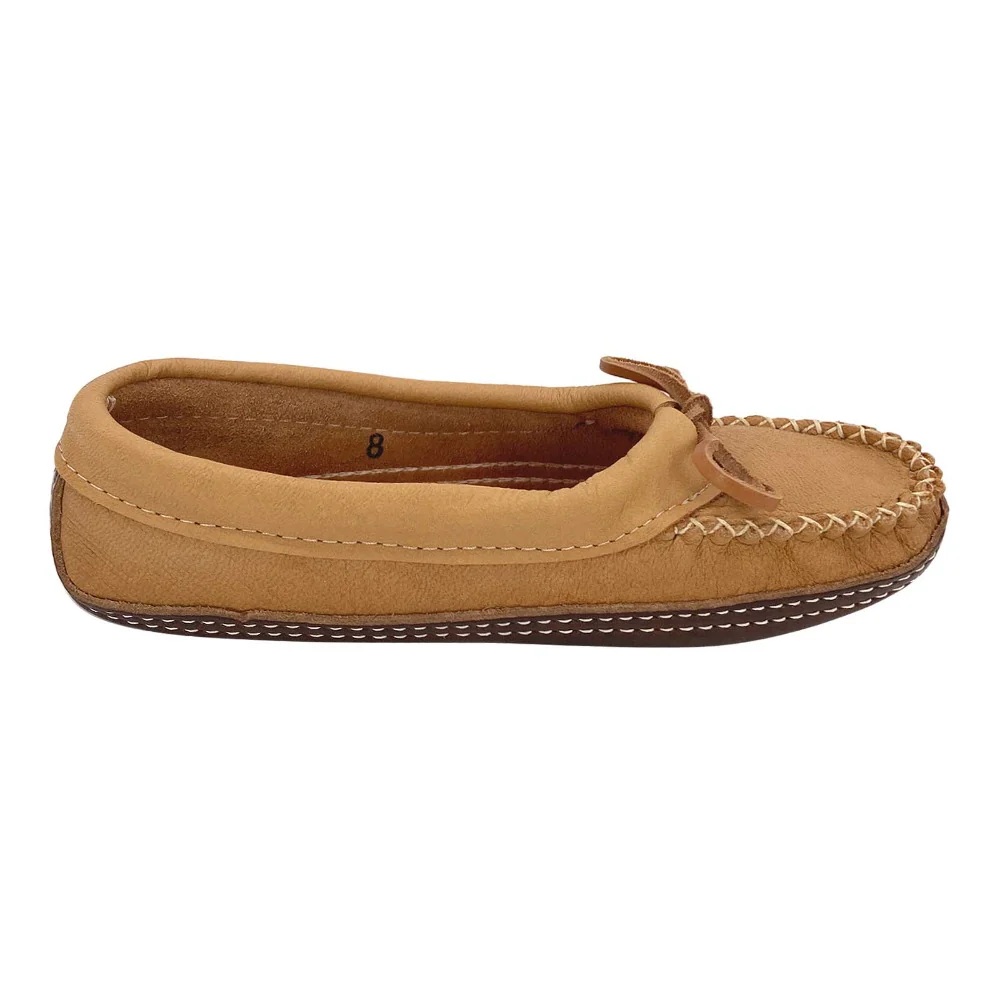 Women's Earthing Ballet Flat Moccasins Moose Hide