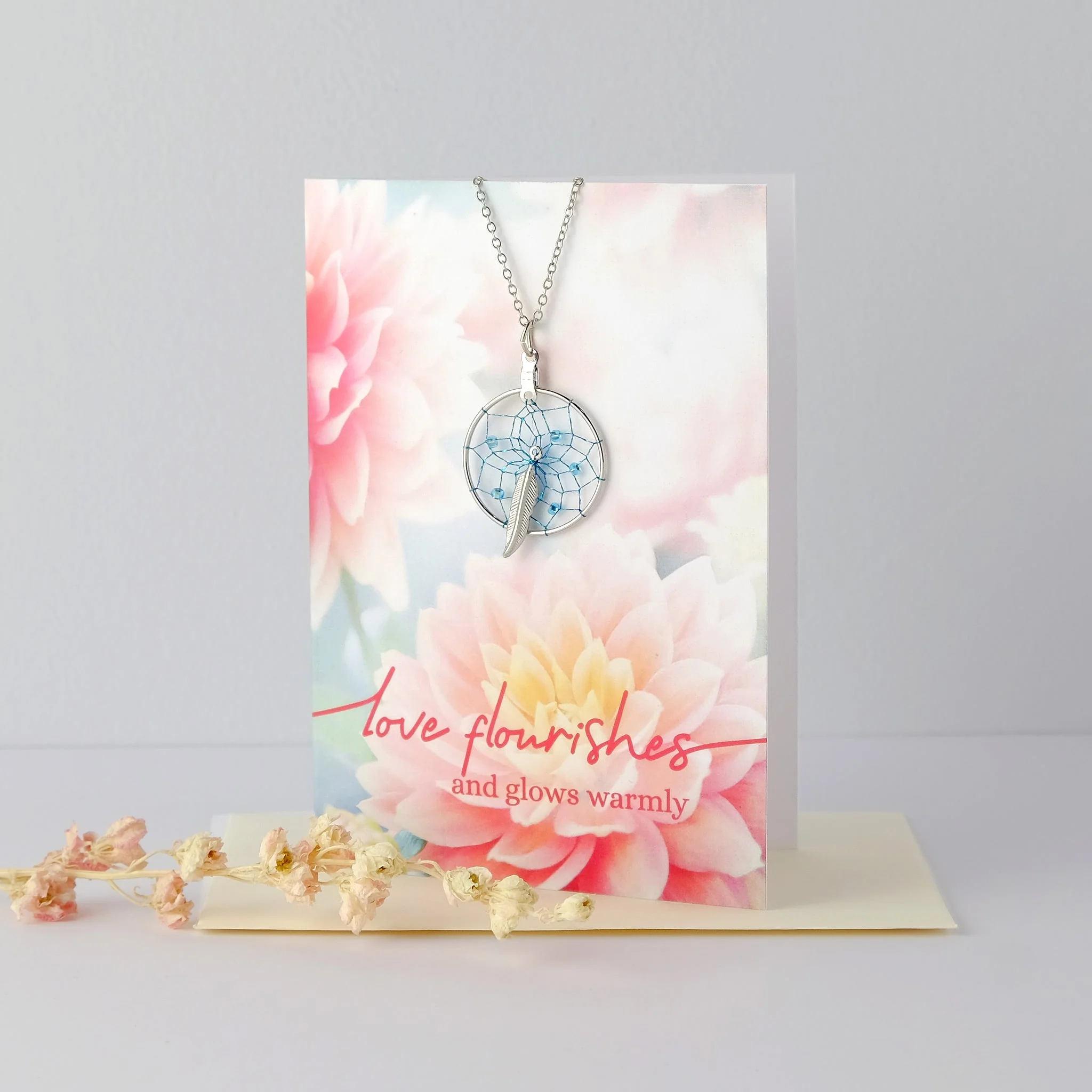 Greeting Card with Dreamcatcher Necklace