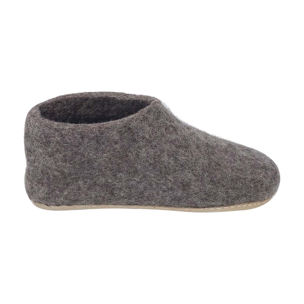 Unisex Natural Wool Felt Ankle or Regular Slippers