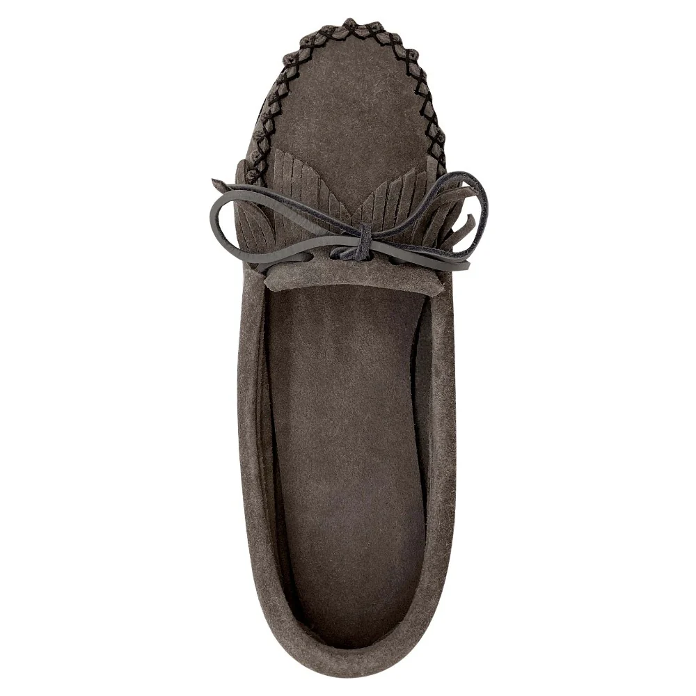 Women's Fringed Suede Moccasin Shoes for Earthing