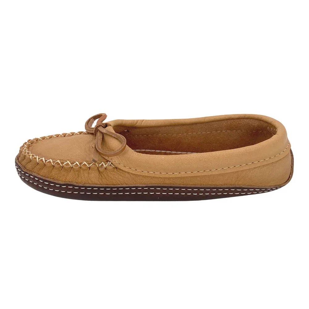 Women's Earthing Ballet Flat Moccasins Moose Hide