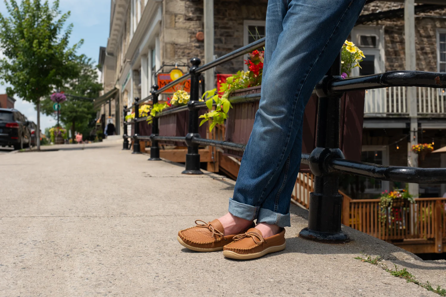 Men's Rubber Sole Leather Moccasin Shoes