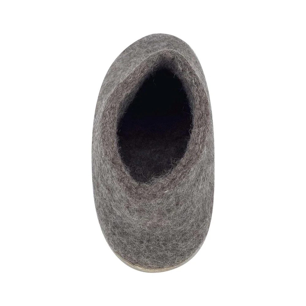 Unisex Natural Wool Felt Ankle or Regular Slippers