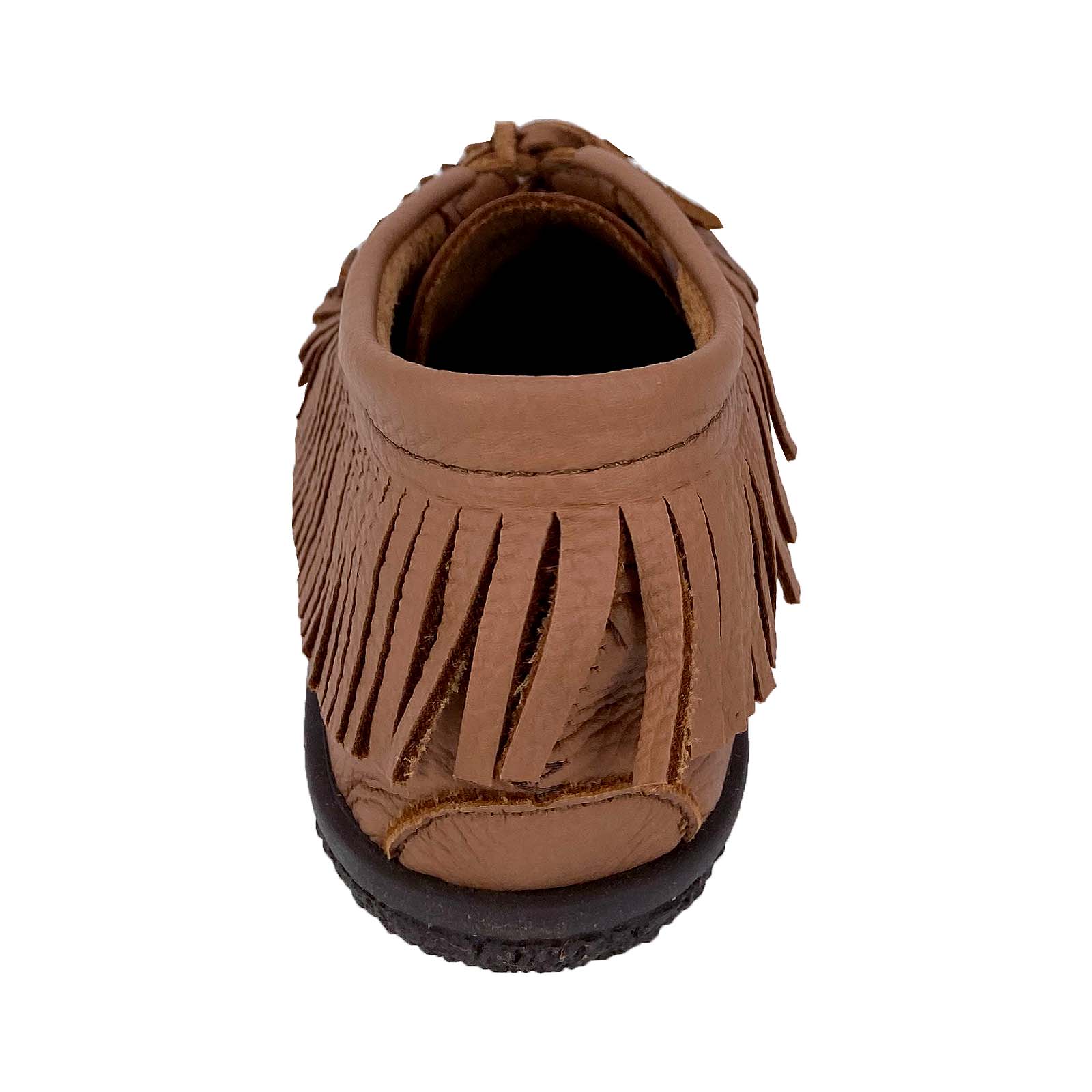 Women's Earthing Moose Hide Embroidered & Fringed Moccasin Shoes