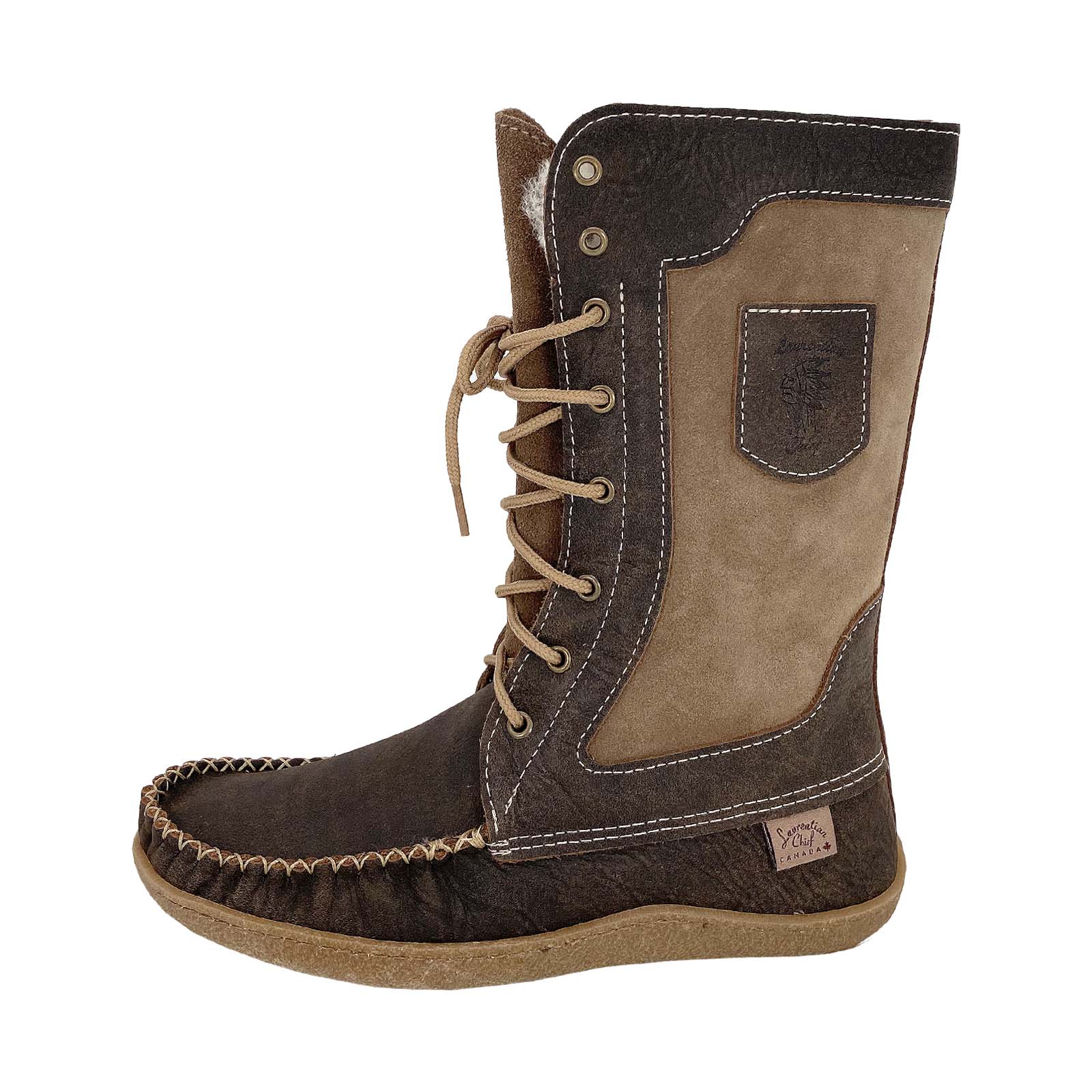 Men's 12 Snowshoe Old Brown Mukluk Moccasin Boots