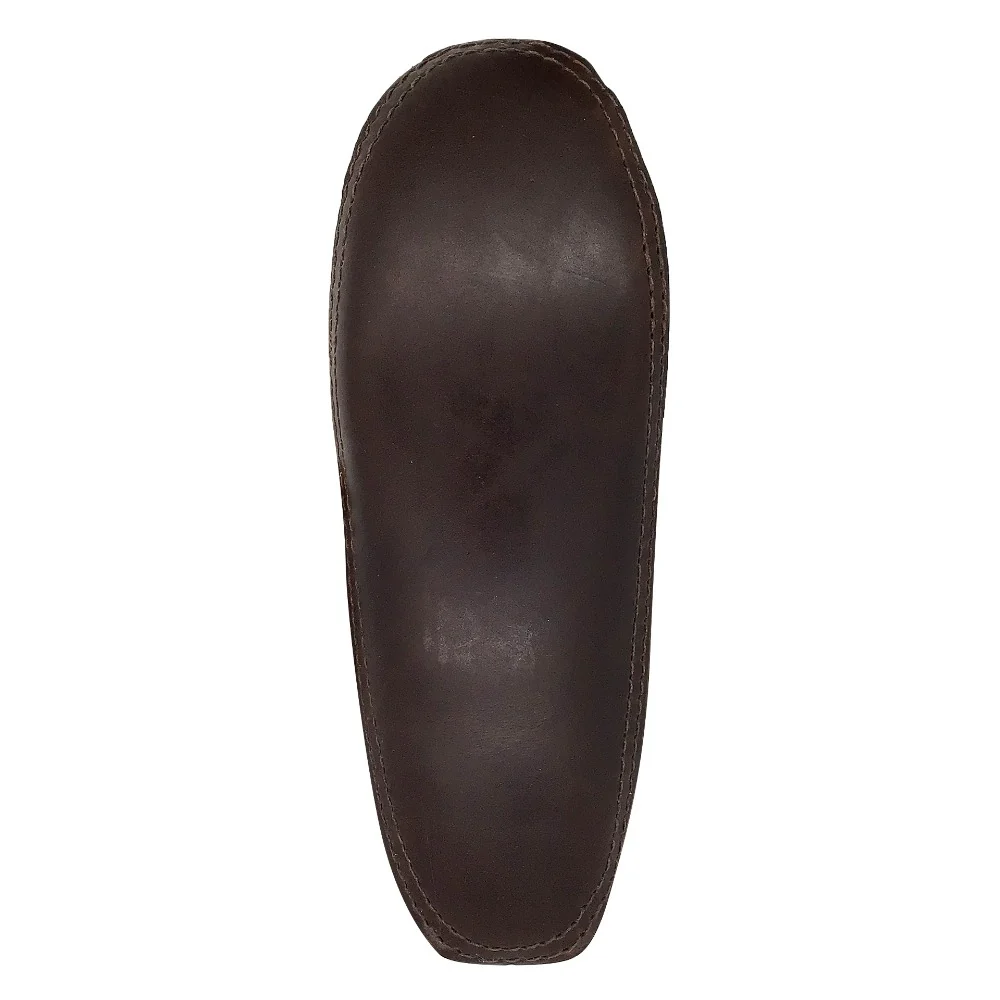 Women's Earthing Moccasins Moose Hide Fringed with Heavy Oil Tan Soles
