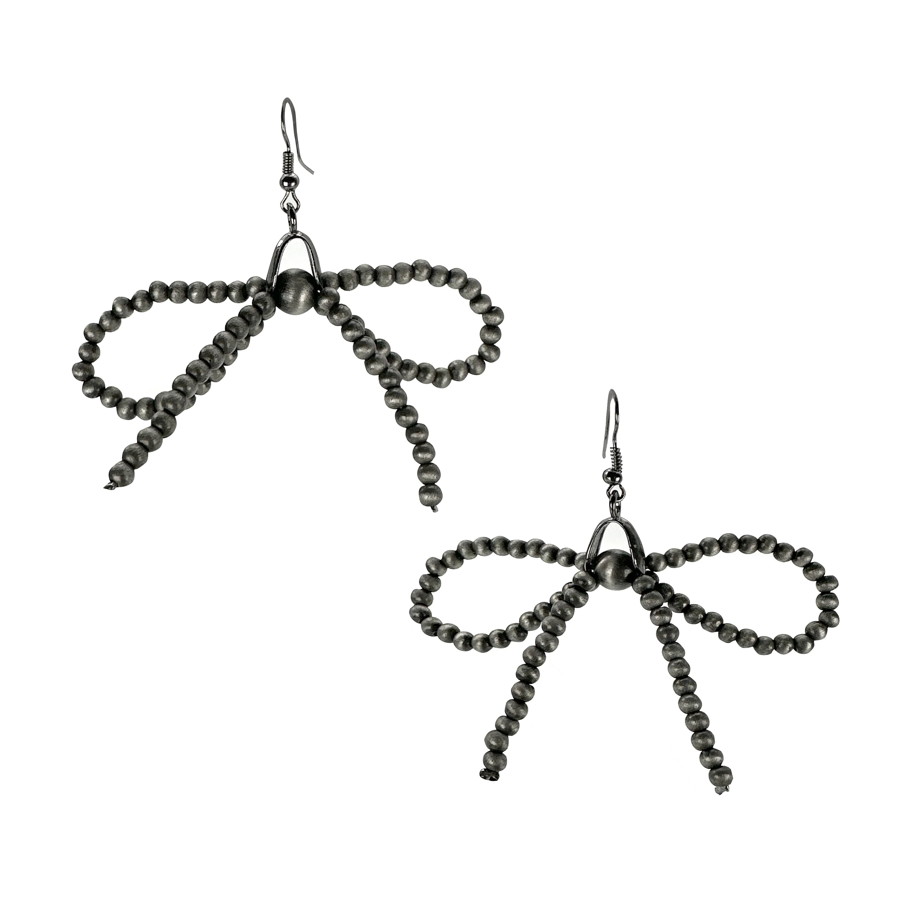 Navajo Pearl Bead Bow Tie Earrings