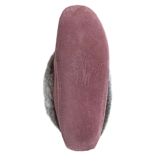 Women's Rabbit Fur Thunderbird Beaded Moccasins
