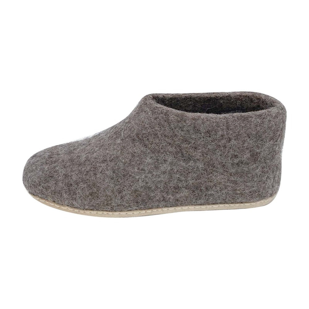 Unisex Natural Wool Felt Ankle or Regular Slippers