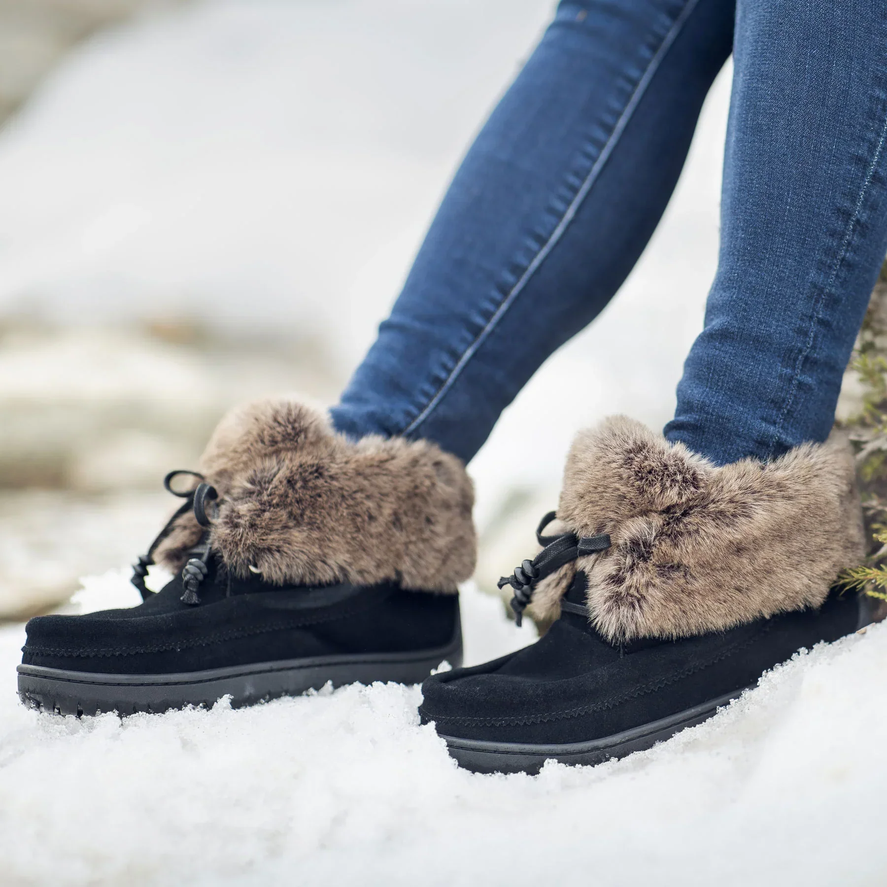 Faux Fur CLEARANCE Micro Ankle Mukluk for Women