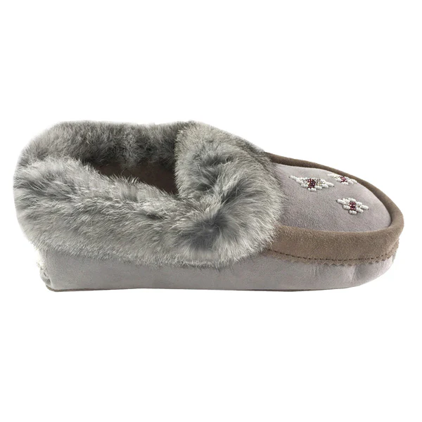 Women's Sheepskin Rabbit Fur Moccasins