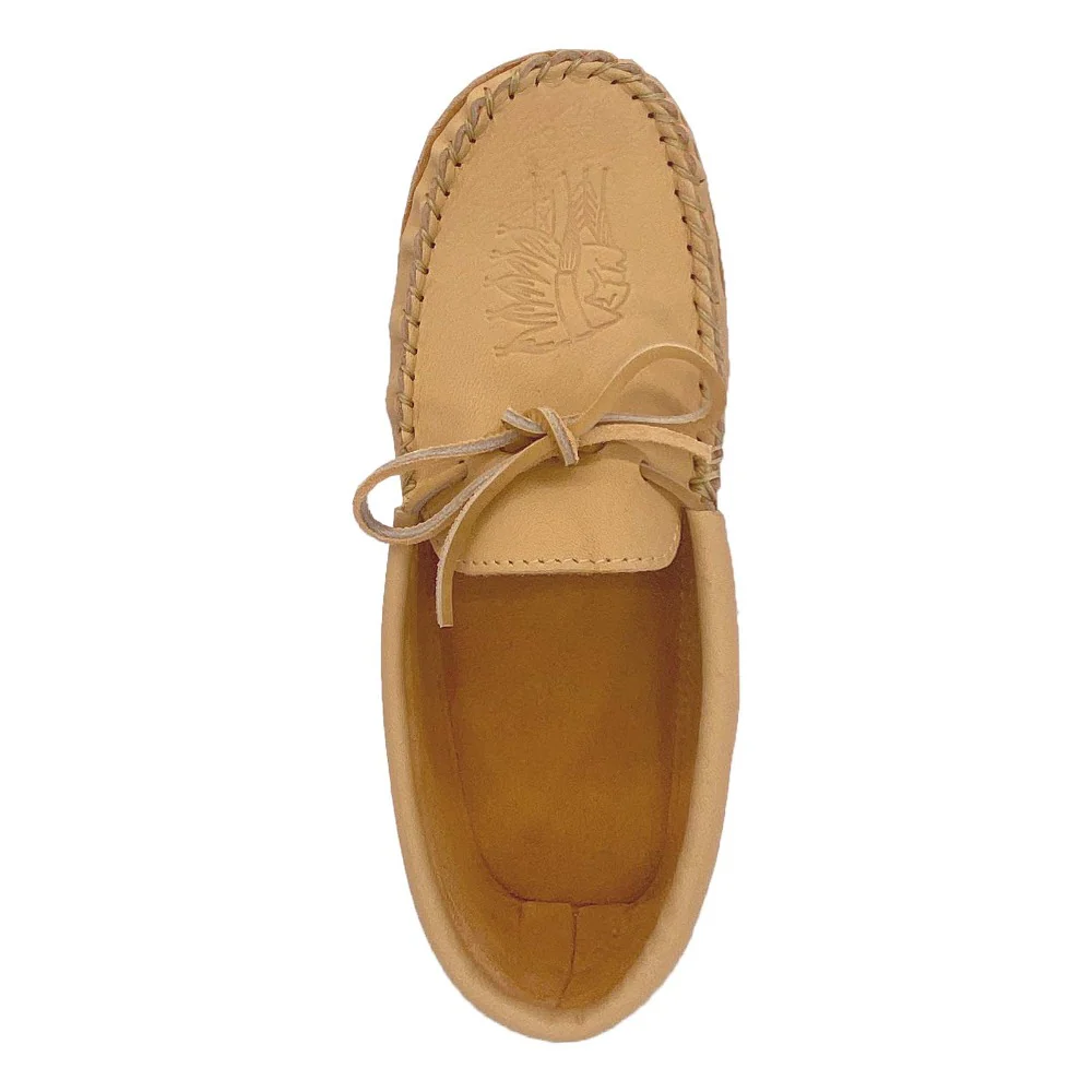 Men's Earthing Moose Hide Leather Fringed Moccasins
