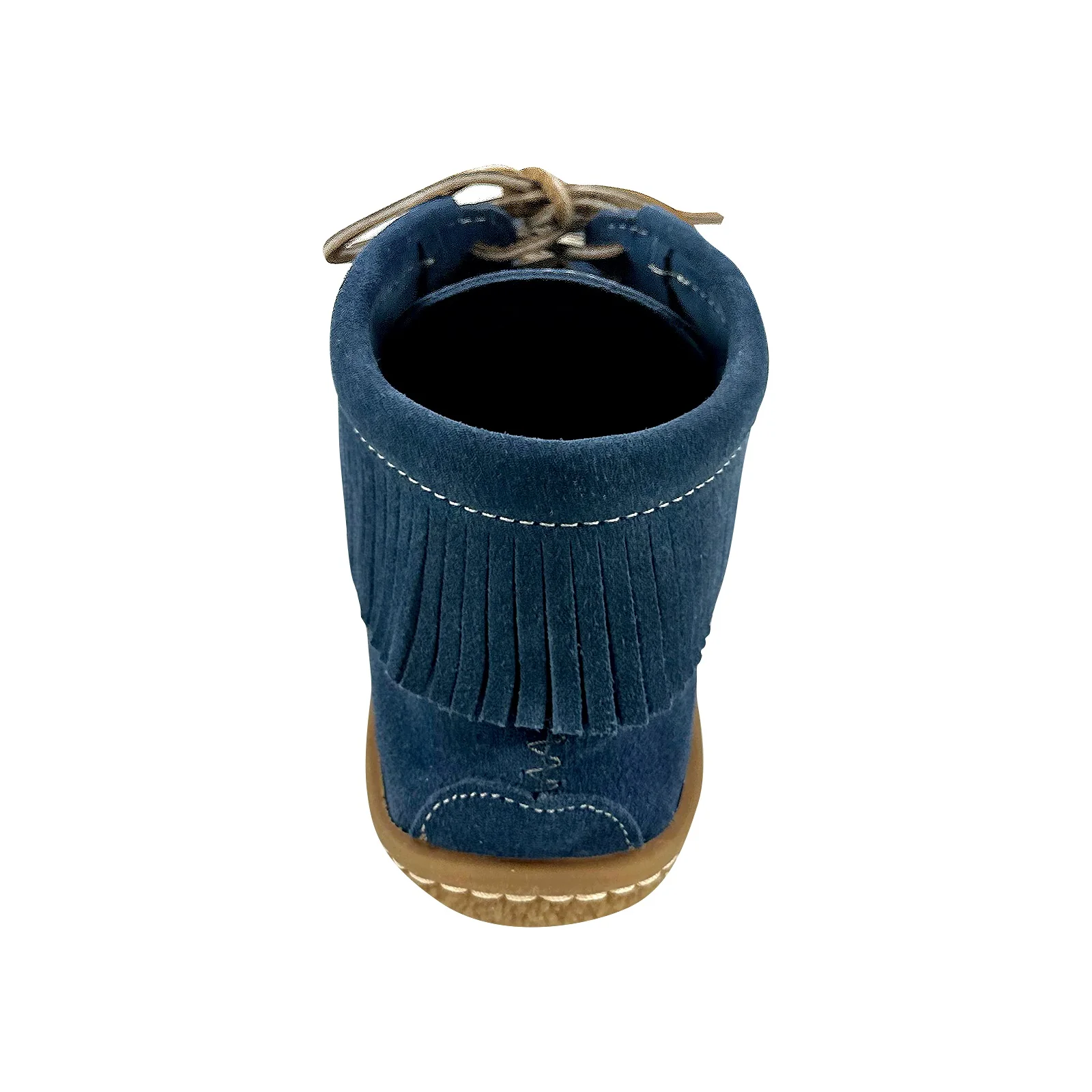 Women's Blue Suede Moccasin Shoes