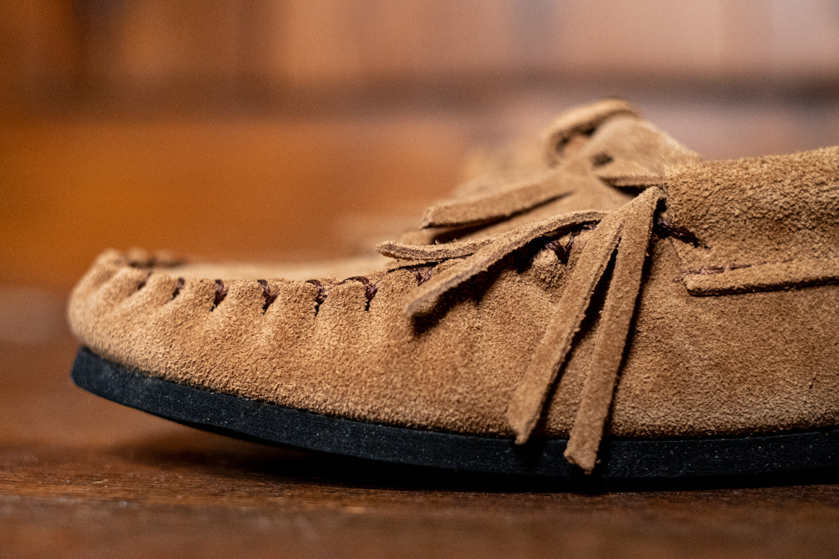 Women's Fringed Suede Moccasin Shoes for Earthing