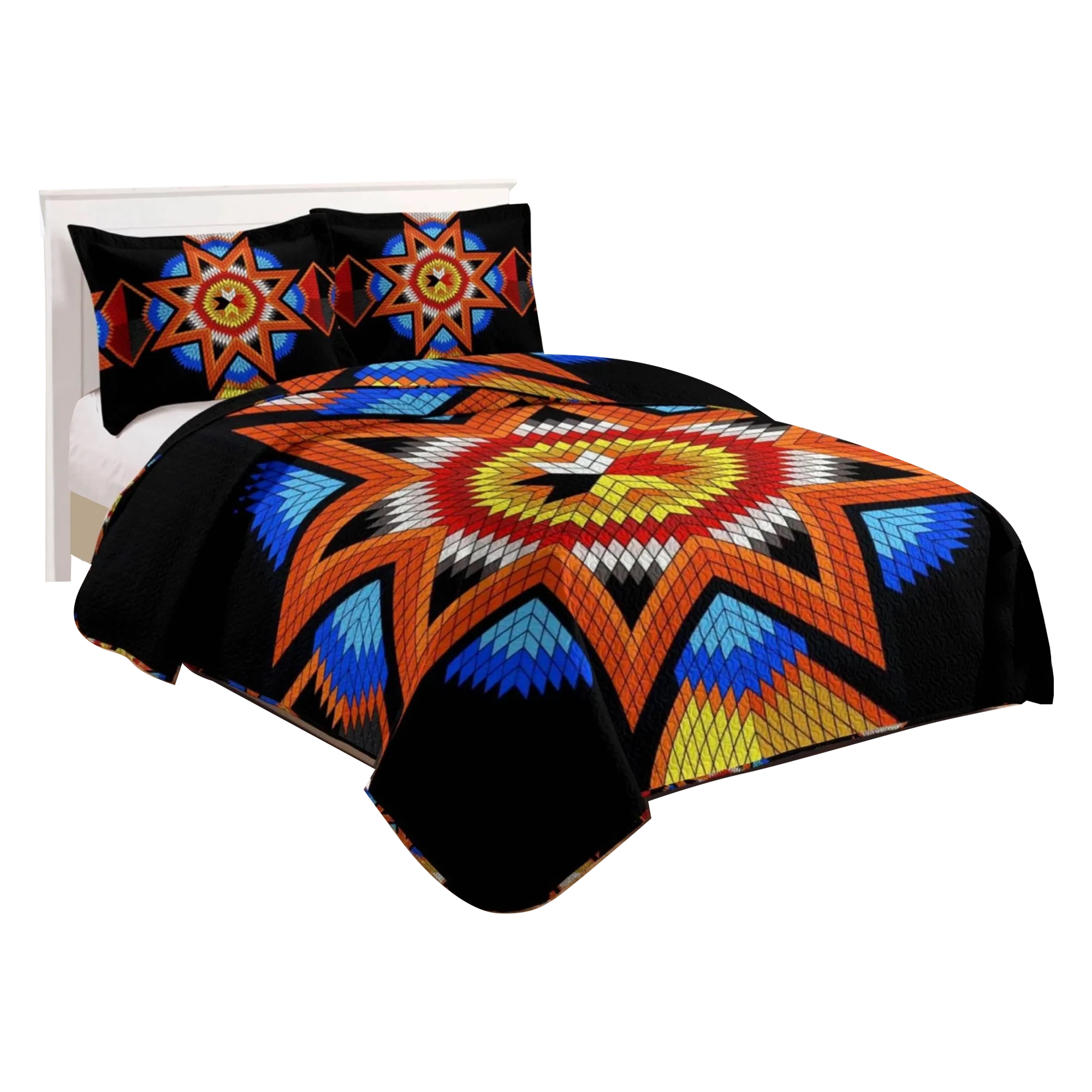 Indigenous Art Quilt Bedding Set (Queen)