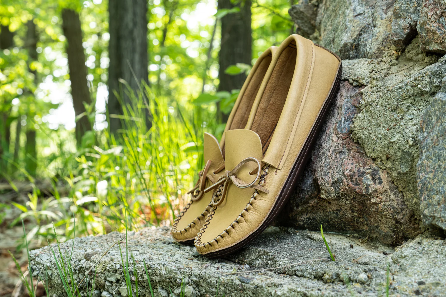 Men's Earthing Moccasins Moose Hide