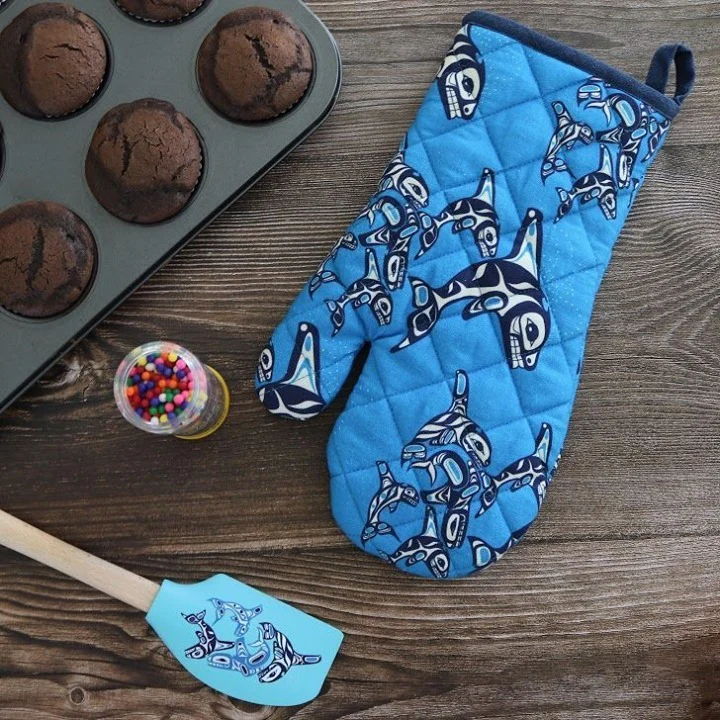 Indigenous Art Single Cotton Oven Mitt