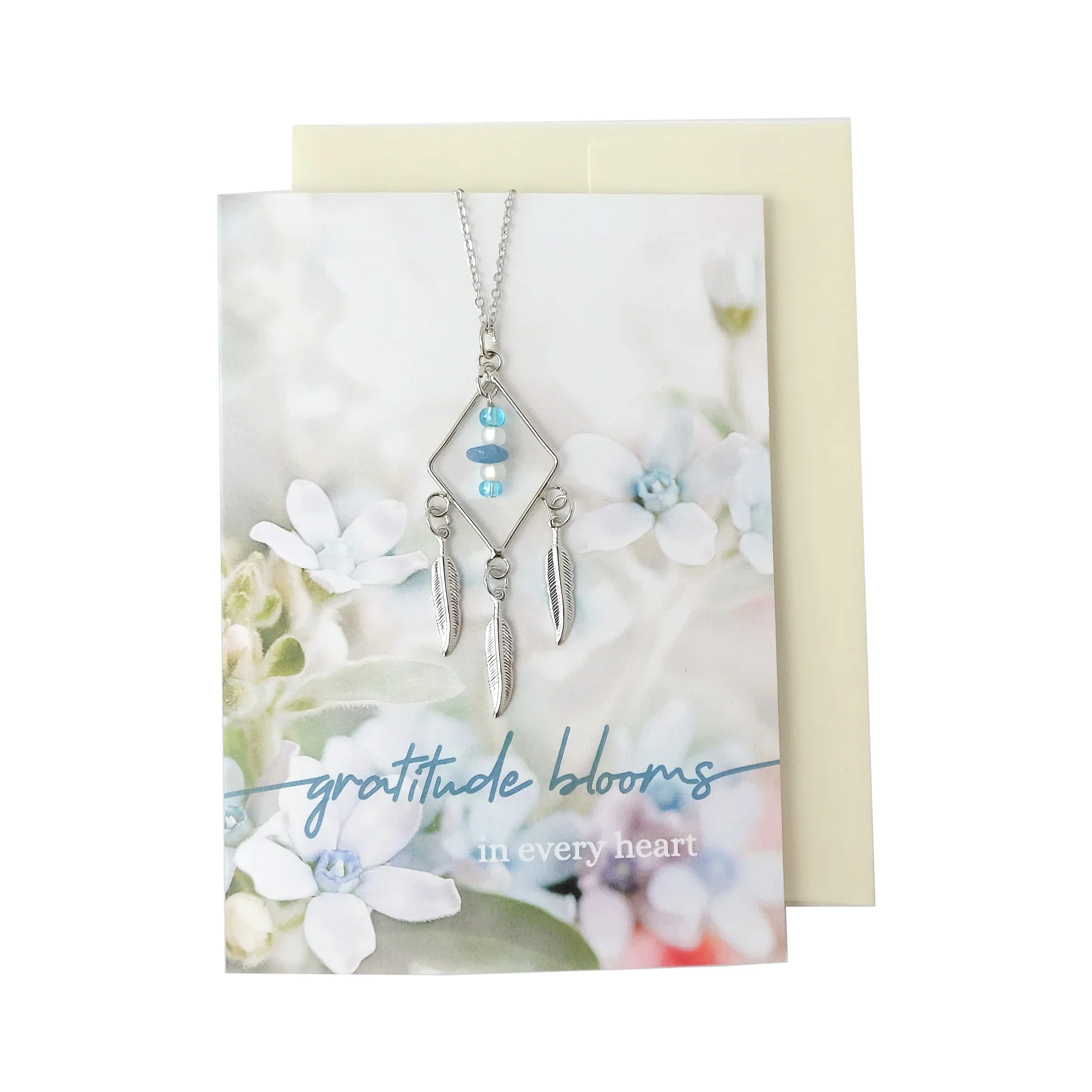 Greeting Card with Dreamcatcher Necklace