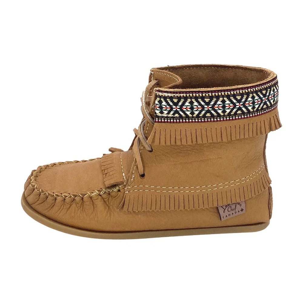 Women's Moose Hide Leather Moccasin Boots (Final Clearance - Size 4 & 5 ONLY)